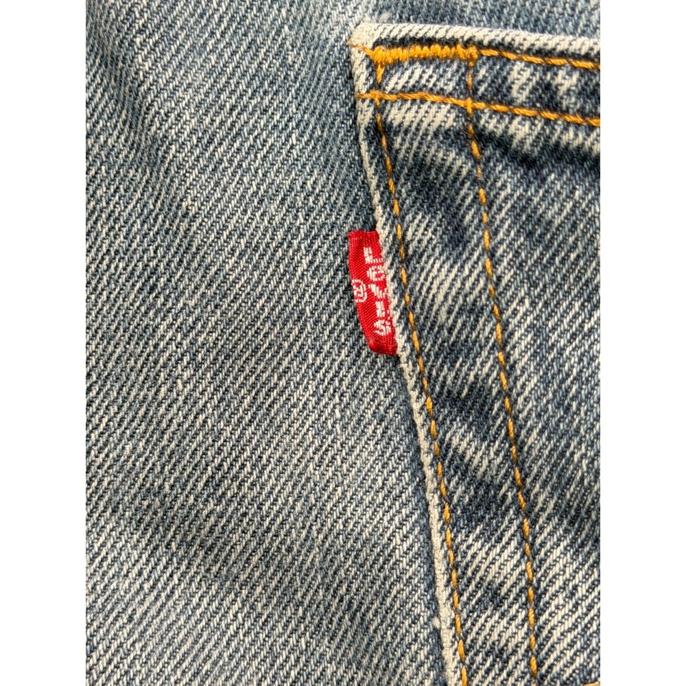 Levis 505 Regular Fit Jeans Light Wash Straight Leg Denim Big & Tall Men's 42x38 - Picture 14 of 15